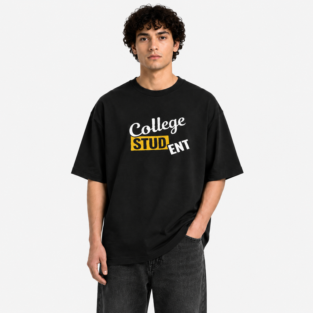 College Stud(Ent) Oversized Graphic Tee