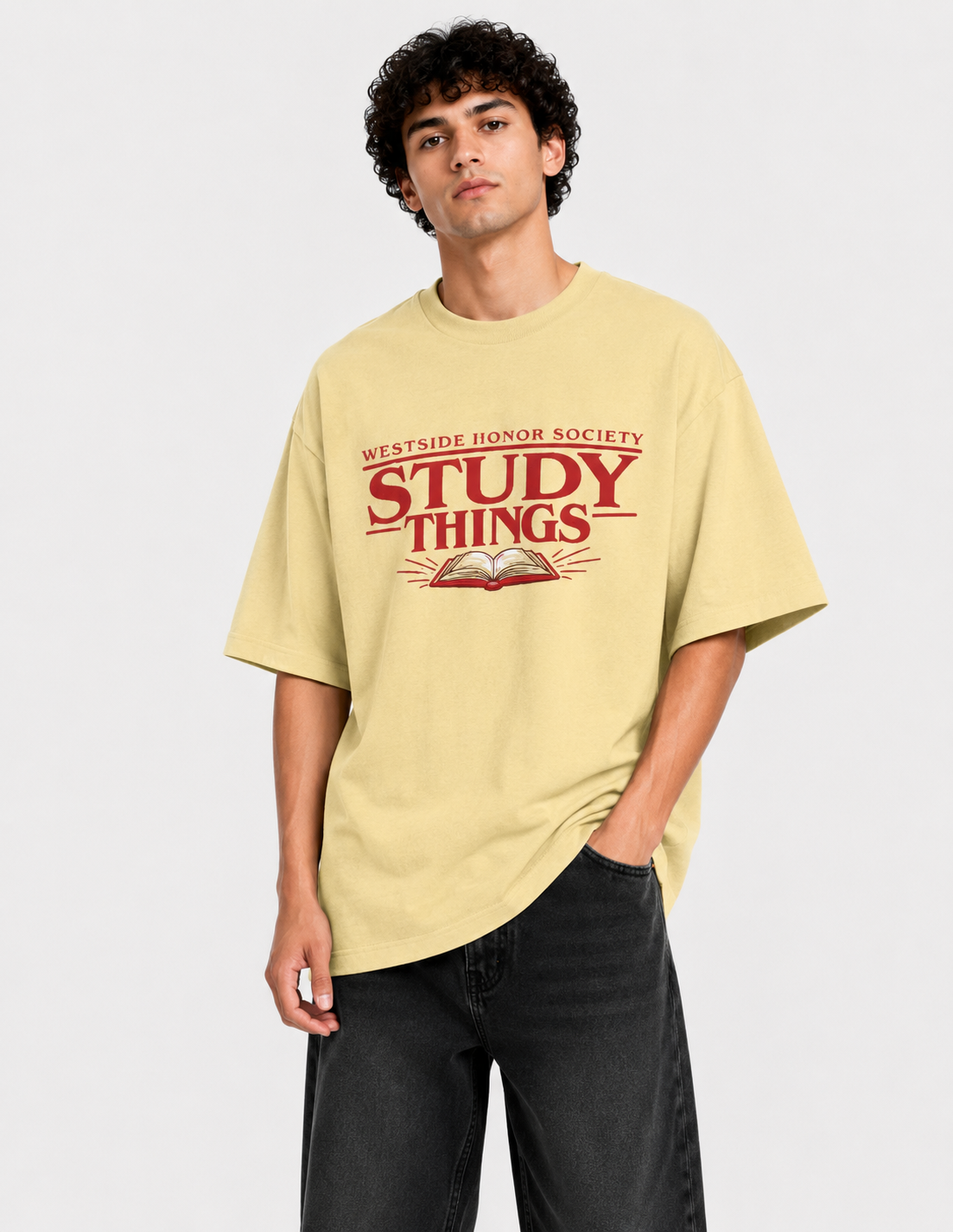 Study Things Oversized Graphic Tee