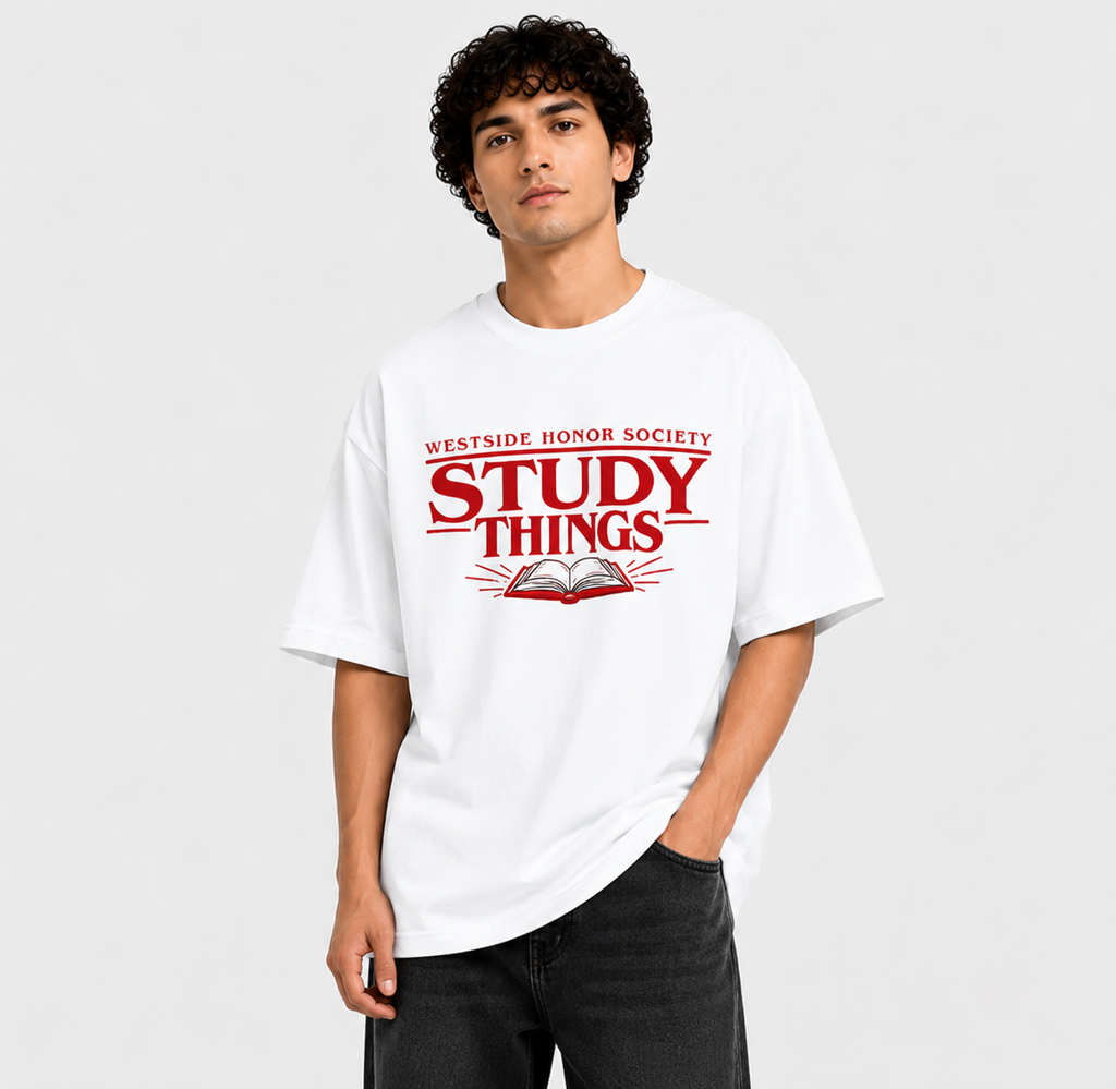Study Things Oversized Graphic Tee