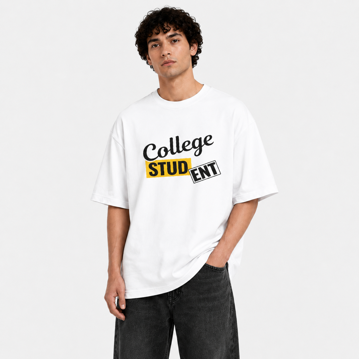 College Stud(Ent) Oversized Graphic Tee
