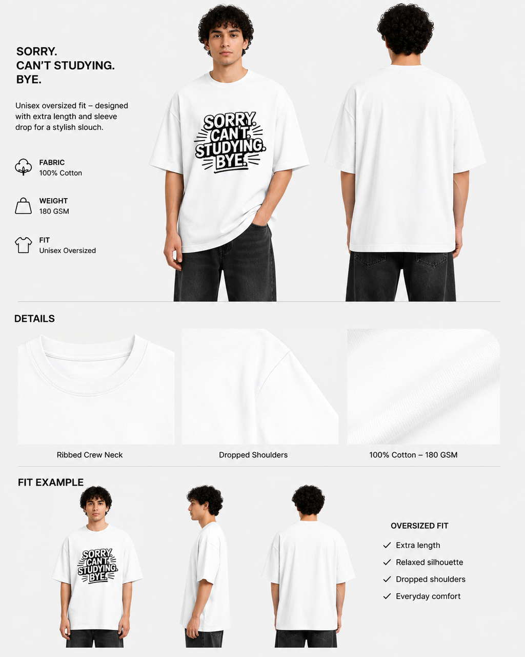 Academic Lock-In Oversized Tee