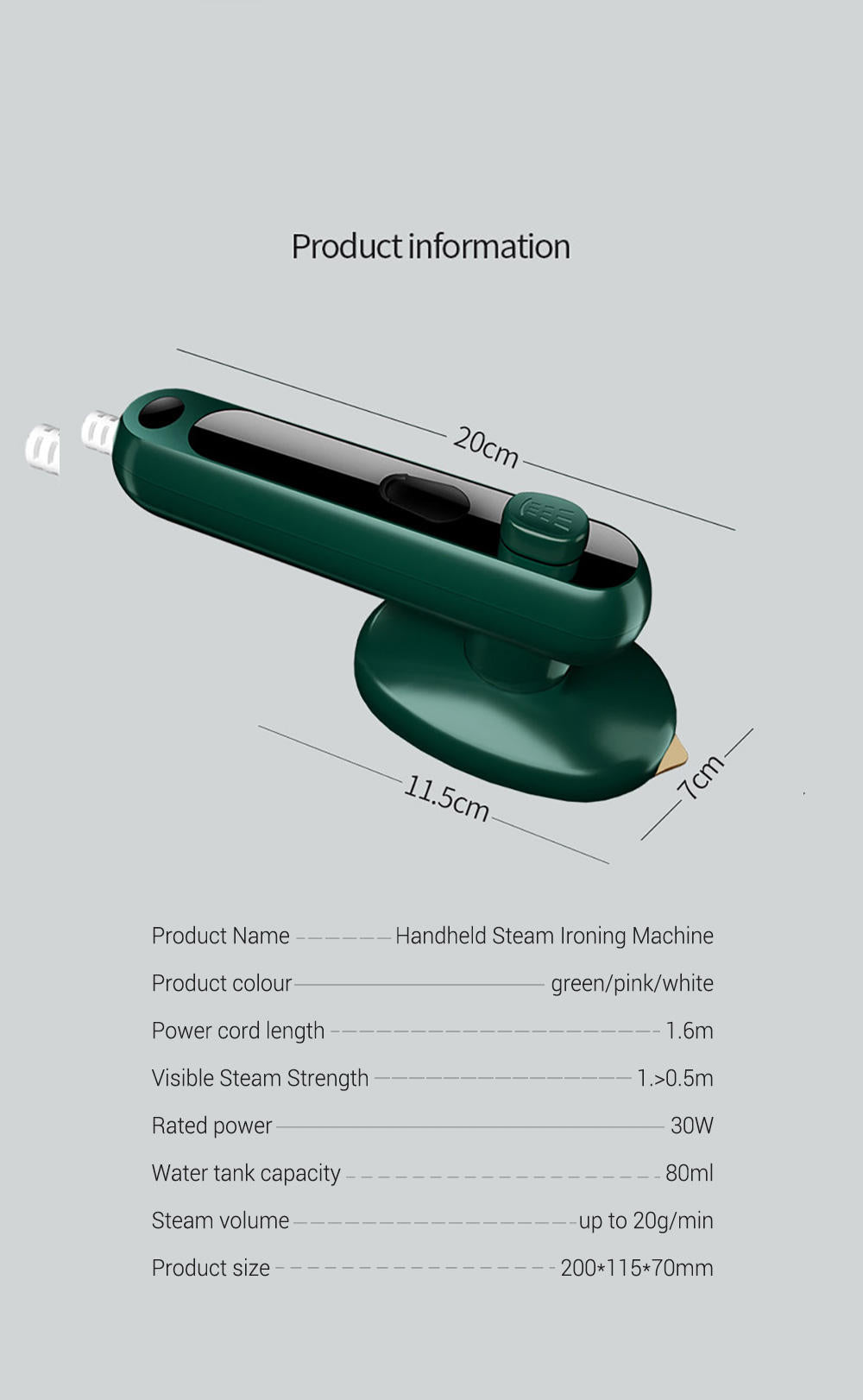 Mini Portable steam Iron - Peaksy
