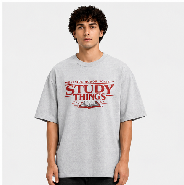 Study Things Oversized Graphic Tee